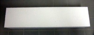 Socle en styromousse 12cmx8cmX49cm
