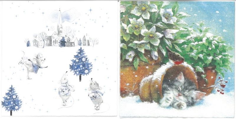Serviettes de table - Chaton et souris (total de 10)