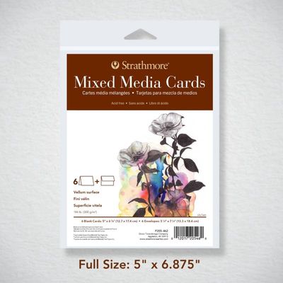 Cartes mixed media (ens. de 6) 5X6.875 Strathmore