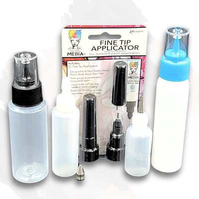 Bouteilles, embouts et plumes minerves