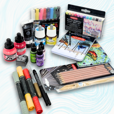 Encres, marqueurs et crayons