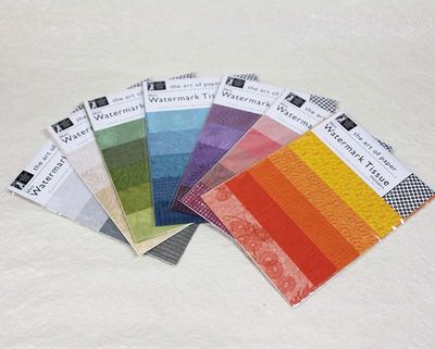 Assortiment de papier filigrane 10 1/2"x6" (7 choix de couleurs)