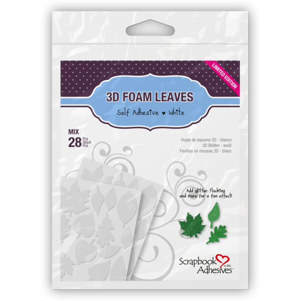 3D Foam - Double sided adhesive - Leaves 3L - 28 Pcs