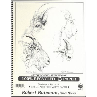Cahier d'esquisse papier recyclé 110 lbs (50 feuilles) Robert Bateman