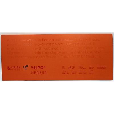 Tablette papier yupo blanc 74lb 6"x15" (10 feuilles)
