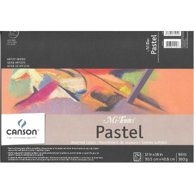 Canson Mi-Teintes Pastel assorties 12x16 (24 feuilles)