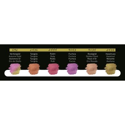 6 Pearlescent couleurs in a metal box - "Finetec - Warm"