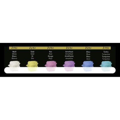 6 Premium iridescent colours in a metal box - "Finetec premium - High sparkle"
