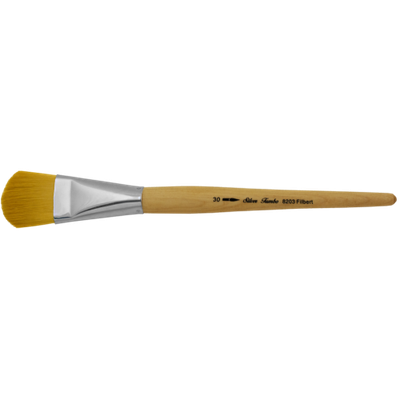 Silver Jumbo Golden Taklon Filbert Silver Brush Silver Jumbo Golden Taklon Filbert Silver Brush