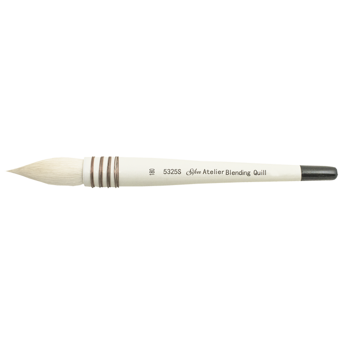 Silver Atelier Blending Quill Rond Manche Court Silver Brush