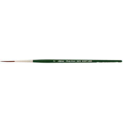 Ruby Satin Script Liner Manche court Silver Brush
