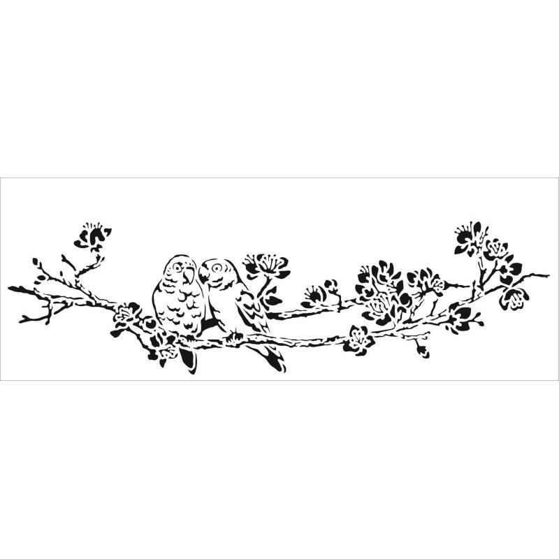 Pochoir Love Birds 16" 1/2x6" TCW2417