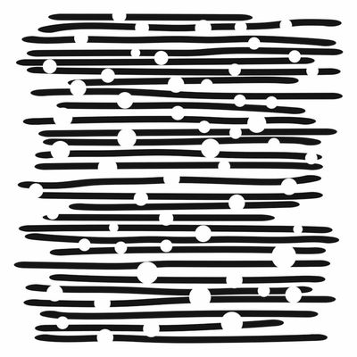 Pochoir Hand Drawn Stripes 12"x12" TCW1079