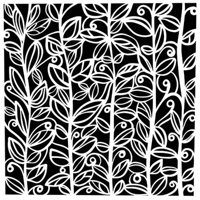 Pochoir Mini Leafy Vines 6"x6" TCW1061s
