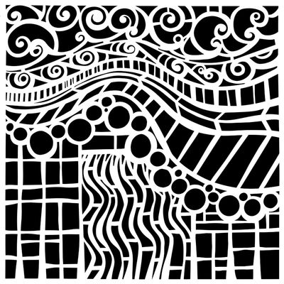 Pochoir Bubble Swirl 12"x12" TCW1084