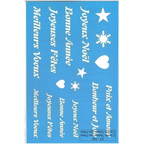 Stencil C'est le temps des fêtes ST-094 5.5"x8.5"