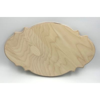 Enseigne provencale Merisier russe 18"x11"x3/4" avec moulures recto verso
