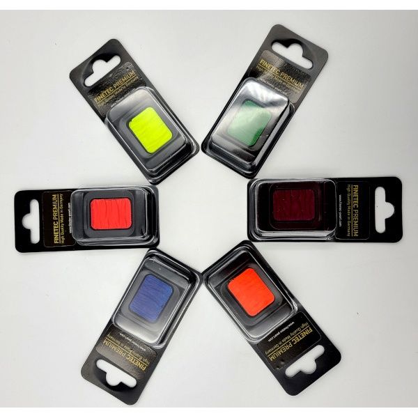 1 Neon color square, in a clamshell - "Finetec Premium"