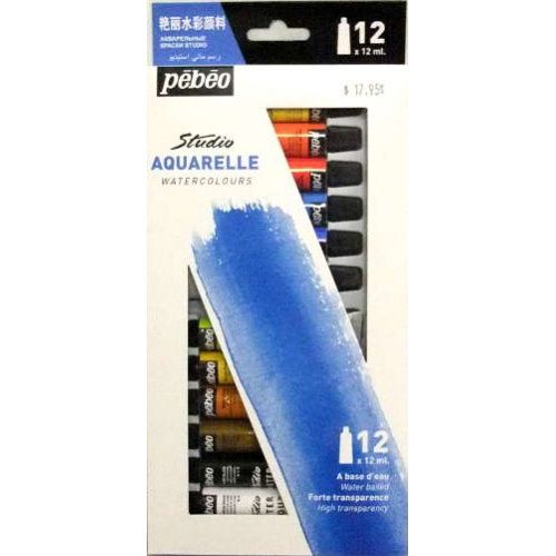 Watercolor Paint Kit (12 x 12ml) Studio Pebeo