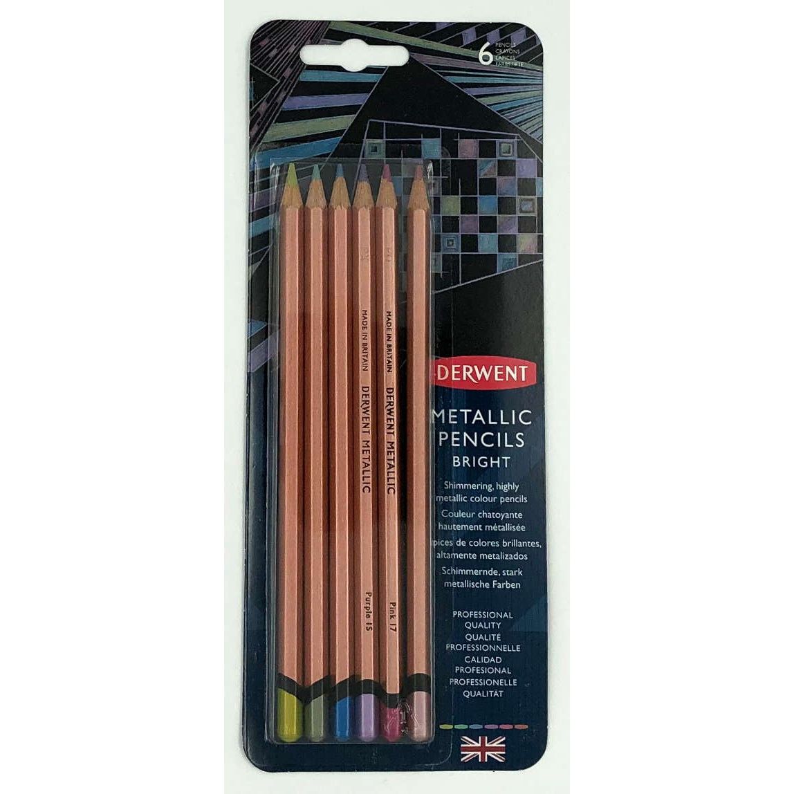 Crayons métalliques traditionnel (6) Derwent