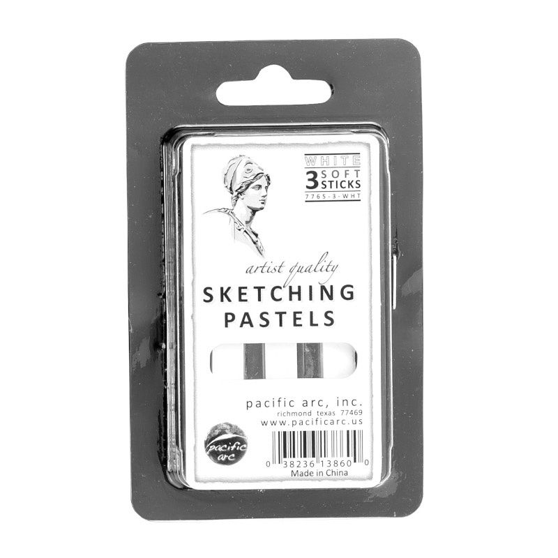 Sketching pastel set of 3 - White - Soft - Pacific arc