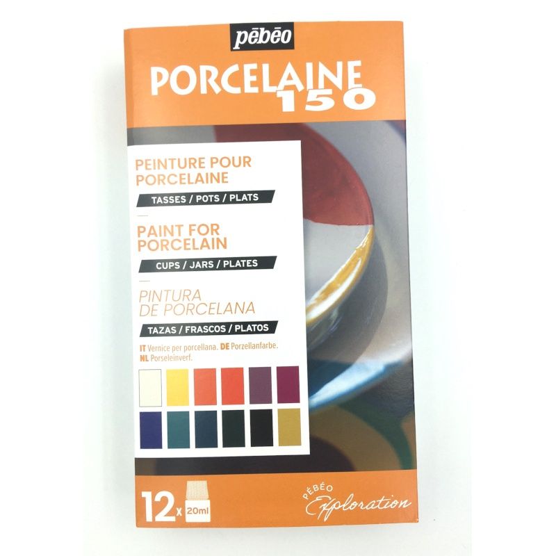 Ens. peinture porcelaine 12 x 20ml Pébéo Porcelaine 150