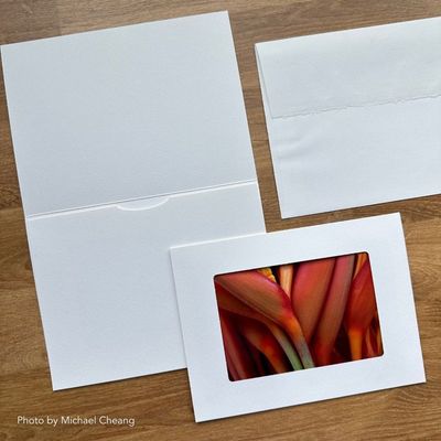 Cards with inlay set (6) (White) Strathmore
