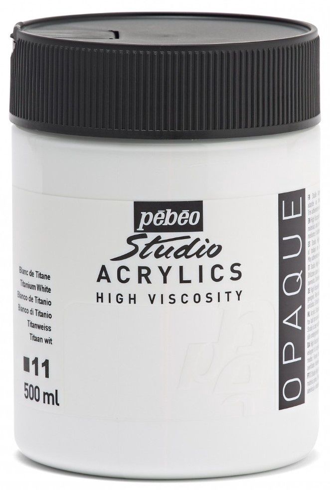 Acrylic paint Studio 500ml Pébéo, Color: Blanc de titane 11