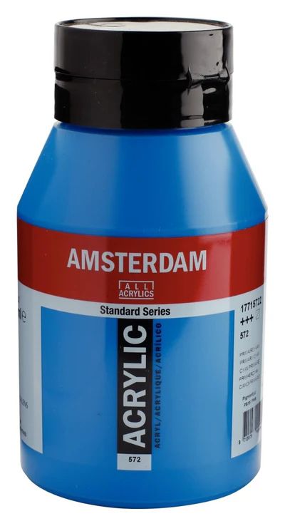 Acrylic paint standard Amsterdam 1 Liter, Color: Cyan primaire 572
