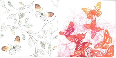 Serviettes de table - Papillons (total de 10)