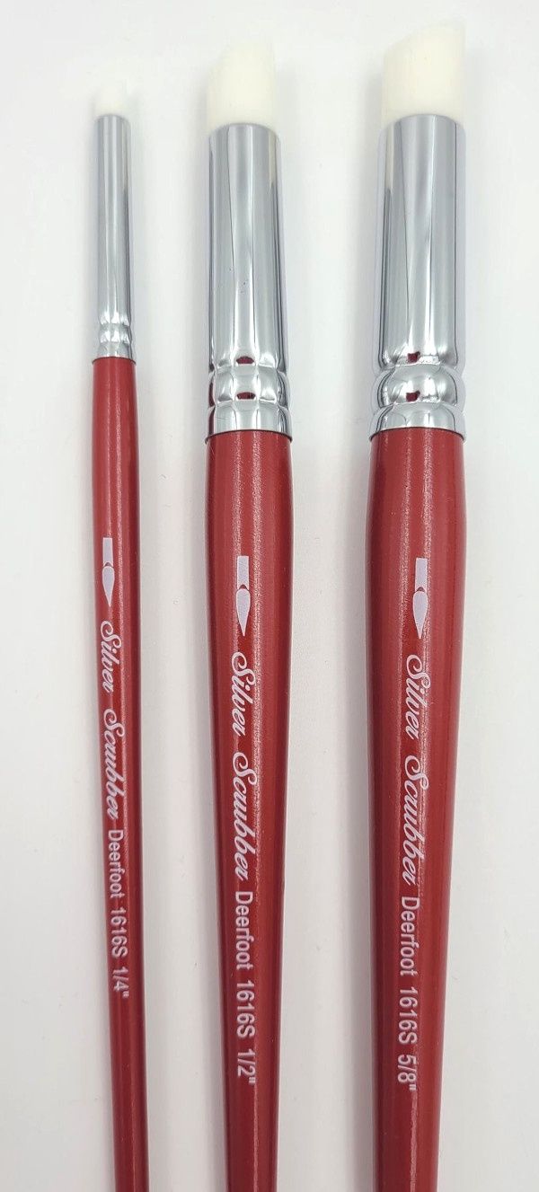 Deerfoot Scrubber Silver Brush