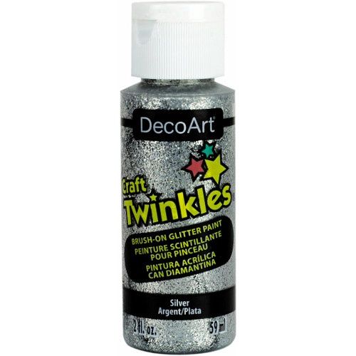 Acrylic paint 2oz Twinkles DecoArt, Color: Argent DCT2