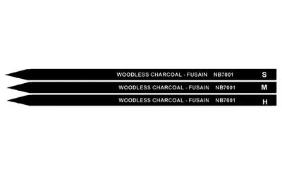 Ensemble de 3 crayons fusain sans bois - Nobel