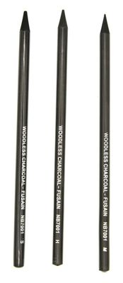 Ensemble de 3 crayons fusain sans bois - Nobel