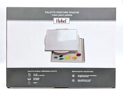Palette de peinture fraiche + papier palette jetable 9"x12" - Nobel