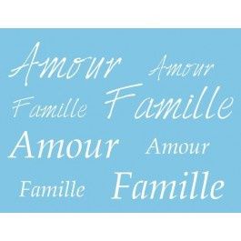 Stencil  Amour - Famille st-038