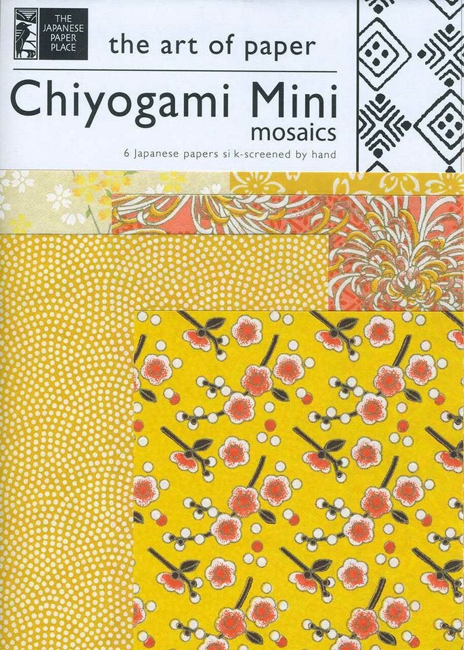 Papier Chiyogami Mini mosaïques 6x8 1/2" (10 choix de couleurs), Couleur: Jaune