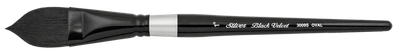 Black Velvet Oval 3009S Silver Brush