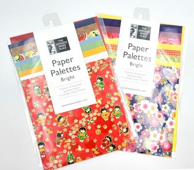 Ens. Papier japonais Palette de couleurs vives 6"x6" (9 feuilles)