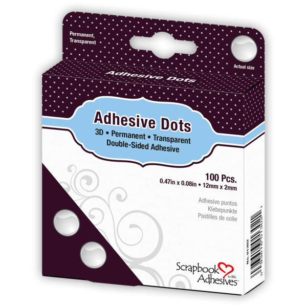 Adhesive dots 3L, Size: Grand 100pcs - 0.47in x 0.08in