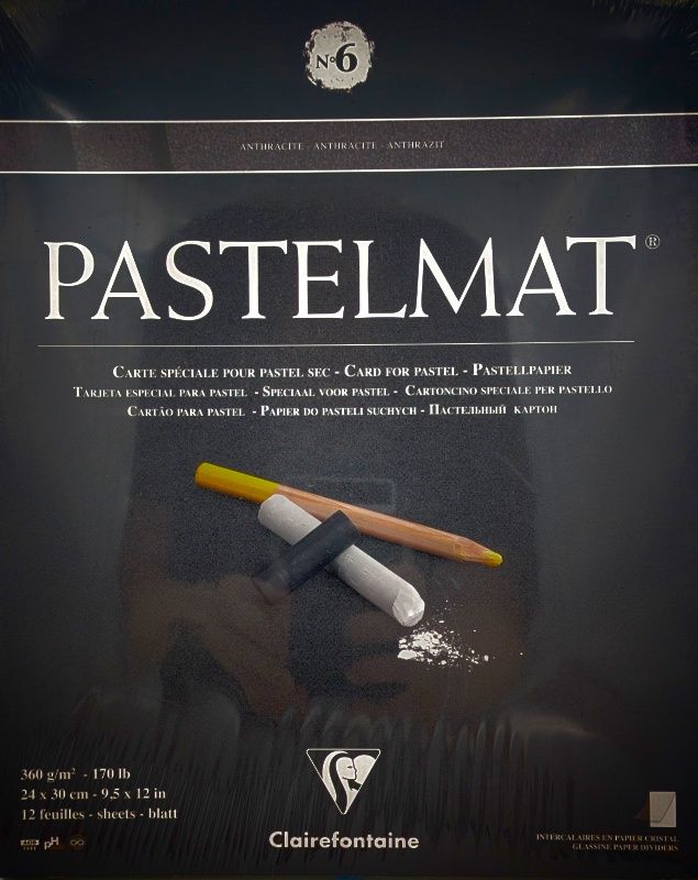 Papier pastel premium Pastelmat (12 feuilles) 9.5"x12", Couleur: Ens 6 (Anthracite)