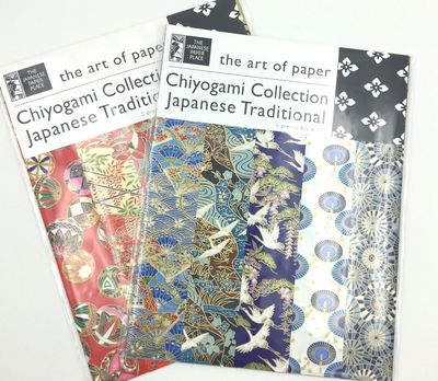 Papier Chiyogami motifs traditionnels japonais 8 1/2"x11"(2 choix de couleurs)