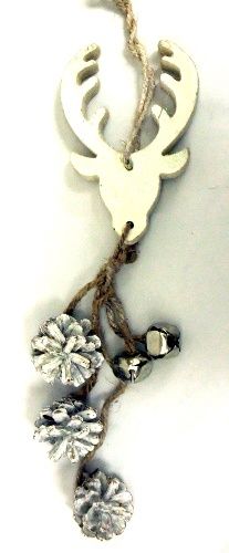 Ornement cocottes de pin et clochettes, Ornements de Noël: Cerf
