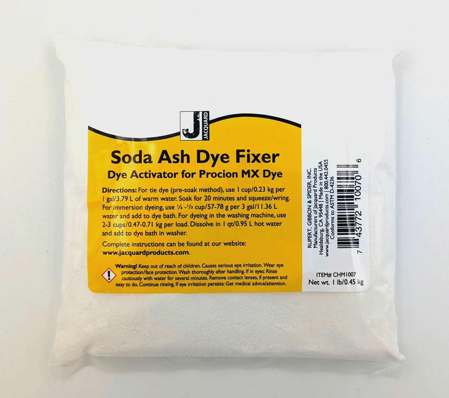 Cristaux de soude "soda ash" 1lb/450g - Jacquard