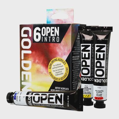 Acrylique Open Golden ens. de 6
