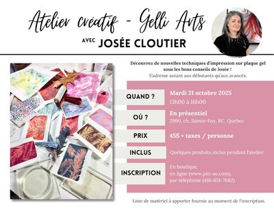 2025-10-21 Atelier créatif - Gelli Arts - Josée Cloutier