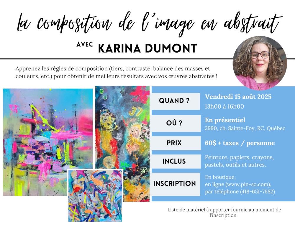 La composition de l'image en art abstrait - Karina Dumont