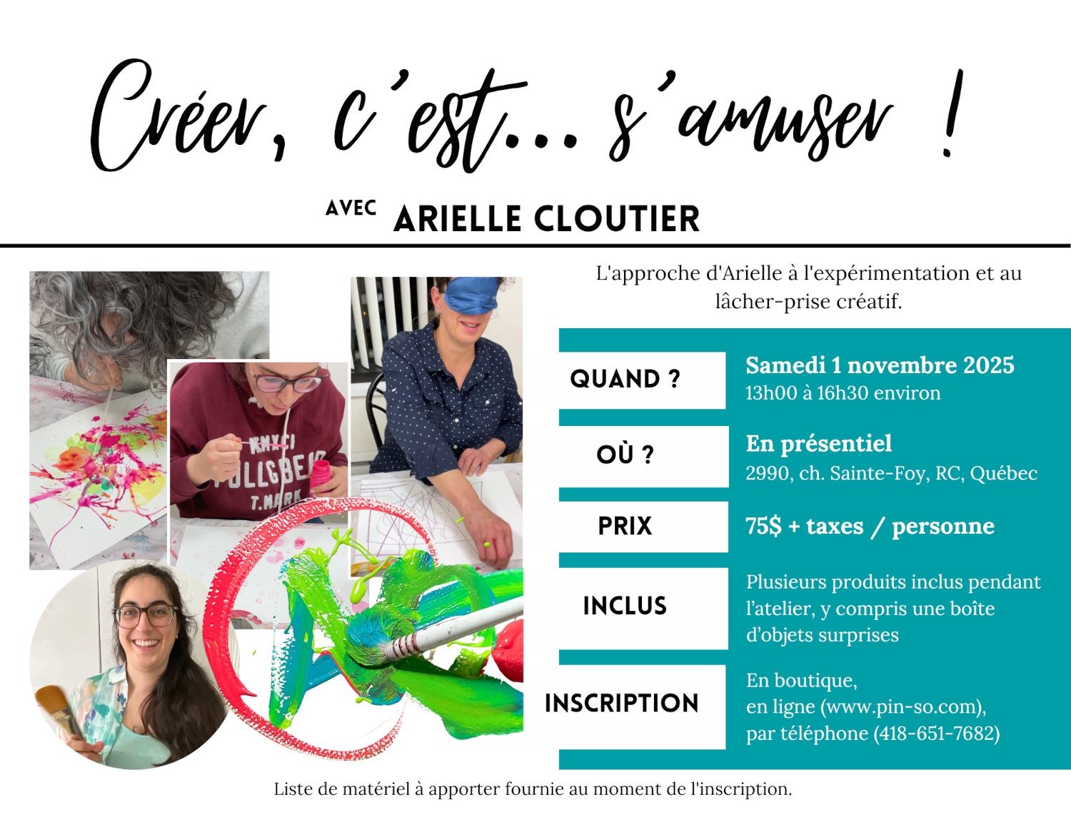 2025-11-01 Créer, c'est... s'amuser ! - Arielle Cloutier