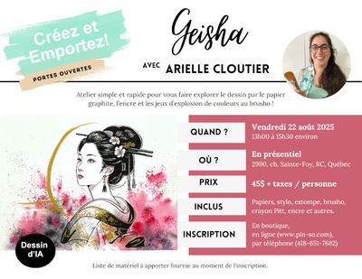 2025-08-22 Créez et Emportez ! - Geisha - Arielle Cloutier
