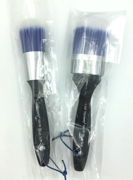 322OS Oval court Blue Ice Cire & Peinture à la craie Dynasty